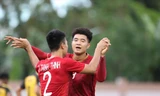 Đức Chinh “mở hàng” SEA Games thành công với 4 bàn thắng vào lưới U22 Brunei. Ảnh: HỮU PHẠM 