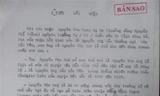 Giấy xác nhận liệt sĩ của ông Huệ 