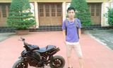 Nam sinh Nam Định tự chế xe mô tô