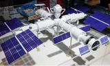 Mô hình trạm quỹ đạo mà Nga dự định sẽ bắt đầu phóng lên vào năm 2027. (Ảnh: Reuters)