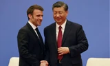 Chủ tịch Trung Quốc Tập Cận Bình và Tổng thống Pháp Emmanuel Macron. (Ảnh: Reuters)
