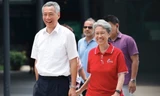 Thủ tướng Singapore Lý Hiển Long và Phu nhân Hà Tinh. (Ảnh: Today Online)