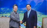 Thủ tướng Phạm Minh Chính tiếp Phó Tổng Thư ký LHQ Armida Salsiah Alisjahbana. (Ảnh: Chinhphu.vn)