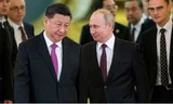 Chủ tịch Trung Quốc Tập Cận Bình và Tổng thống Nga Vladimir Putin trong dịp gặp năm 2019. (Ảnh: AP)