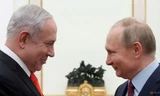 Tổng thống Nga Vladimir Putin trong cuộc gặp Thủ tướng Israel Benjamin Netanyahu tại Mátxcơva tháng 1/2020. (Ảnh: Reuters)