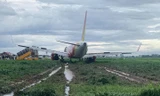 Máy bay của Vietjet trượt khỏi đường băng vào trưa 14/6.