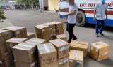Hơn 5.000 hộp mỹ phẩm rởm của bà Thảo bị thu giữ.