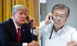 Tuần tới, ông Trump và ông Moon sẽ điện đàm thảo luận về hội nghị thượng đỉnh Mỹ- Triều lần thứ 2. Ảnh: Getty Images.