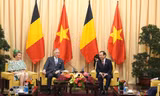 Bí thư Thành ủy TPHCM Nguyễn Văn Nên hội kiến Nhà vua Bỉ Philippe