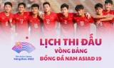 Lịch thi đấu vòng bảng bóng đá nam Asiad 19 cập nhật mới nhất