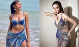 Diện lại kiểu váy 'nàng tiên cá' từng đi thi Miss Grand, Thùy Tiên khoe vóc dáng nóng 'bỏng mắt'