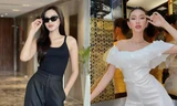 Đỗ Thị Hà mặc áo ba lỗ giản dị vẫn sành điệu, Thuỳ Tiên mặc jumpsuit trễ vai nóng bỏng 