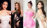 Đỗ Thị Hà, Đỗ Mỹ Linh và dàn hậu đẹp kiêu sa như 'nữ thần' khi cùng diện váy lông vũ