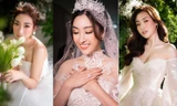 Nhan sắc nóng bỏng tựa 'nữ thần' của Hoa hậu Đỗ Mỹ Linh khi mặc váy cưới 