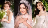 Nhan sắc nóng bỏng tựa 'nữ thần' của Hoa hậu Đỗ Mỹ Linh khi mặc váy cưới 