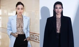 Cùng phối áo xuyên thấu với blazer, Thùy Tiên - Lương Thùy Linh cực nóng bỏng mà vẫn thanh lịch