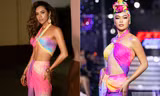 Mặc lại váy cut-out nóng bỏng của Mâu Thủy, Á hậu Hoàng My sexy nổi bật