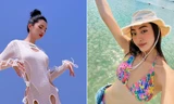 Cẩm Đan diện váy đục lỗ lạ mắt khoe dáng sexy, Lương Thuỳ Linh nóng bỏng với bikini
