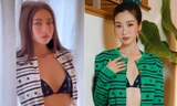 Cùng diện mẫu nội y họa tiết ngôi sao, Đỗ Mỹ Linh - Lương Thùy Linh hút hồn fan với sắc vóc cực sexy