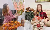 Bà xã NSND Công Lý tất bật trang trí nhà mới để đón Tết 