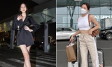 Cùng ra sân bay sang Pháp, Lương Thuỳ Linh và Á hậu Phương Anh diện đồ cắt xẻ cực sexy