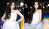 Hoa hậu Đỗ Thị Hà diện váy cúp ngực nóng bỏng, hóa 'công chúa tóc mây' trên sàn catwalk