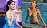 Á hậu Thúy Vân diện váy xuyên thấu nóng bỏng, Võ Hoàng Yến 'đốt mắt' fans với bikini 