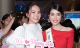 Dàn Hoa hậu, Á hậu tiễn Phương Anh ở sân bay