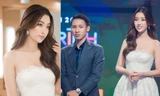 Đỗ Mỹ Linh diện váy cúp ngực nóng bỏng, sánh vai tiền vệ Hùng Dũng trên thảm đỏ VTV Awards