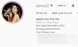 Thùy Tiên đạt trên 600.000 follow trên instagram, là Miss Grand có lượng người theo dõi lớn nhất