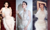 Đụng váy lông vũ xuyên thấu với Chi Pu, á hậu Phương Anh nổi bật nhờ số đo sexy