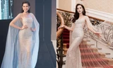 Mặc lại bộ váy dạ hội từng chuẩn bị cho Miss World, Đỗ Thị Hà khoe nhan sắc 'thăng hạng'