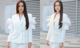 Diện vest trắng đính lông vũ lạ mắt, Mai Phương Thúy khoe thần thái 'đỉnh cao' ở tuổi 34