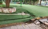Nhiều hạng mục kiến trúc, kỹ thuật tại công viên Nghĩa Đô xuống cấp trầm trọng. 