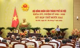Các đại biểu tham dự kỳ họp thứ 12, HDNĐ TP. Hà Nội khóa XVI