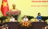 Thường trực HĐND TP. Hà Nội điều hành phiên chất vấn