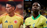 James Rodriguez và Vinicius Junior.