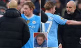 De Bruyne không hài lòng khi bị thay ra sớm.