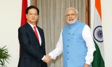 Thủ tướng Nguyễn Tấn Dũng và Thủ tướng Ấn Độ Narendra Modi tại New Delhi ngày 28/10. Ảnh: TTXVN
