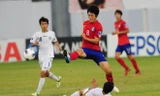 Hàn Quốc (áo đỏ) là thế lực của U19 châu Á. Ảnh: News.cn