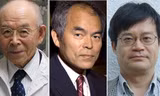 Ba nhà khoa học đoạt giải Nobel Vật lý 2014 (từ trái sang): Isamu Akasaki, Shuji Nakamura và Hiroshi Amano. Ảnh: SMH