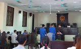 Phiên phúc thẩm vụ án “Tổ chức sử dụng trái phép chất ma túy” xảy ra tại xã Đông Xuân tại Tòa án nhân dân tỉnh Thái Bình ngày 23/6.