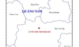 Bản đồ chấn tâm động đất - ảnh Trung tâm báo tin động đất và cảnh báo sóng thần – Viện Vật lý Địa cầu.