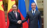 Hình ảnh Thủ tướng Nguyễn Xuân Phúc hội đàm với Thủ tướng Nga Dmitry Medvedev