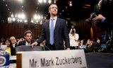 Mark Zuckerberg trong phiên điều trần sáng nay.