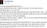 Tùng Dương công khai chỉ trích Sơn Tùng M-TP 