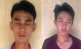 Hai nghi can bị công an bắt giữ. Ảnh CA cung cấp.