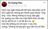 Hồ Quang Hiếu đăng đàn trên trang cá nhân.