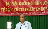 Phó Thủ tướng Thường trực Chính phủ Trương Hòa Bình phát biểu với cử tri. Ảnh: VGP/Mạnh Hùng