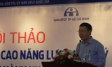 Ông Trần Bảo Ngọc, Vụ trưởng vụ Vận tải Bộ GTVT phát biểu tại hội thảo.